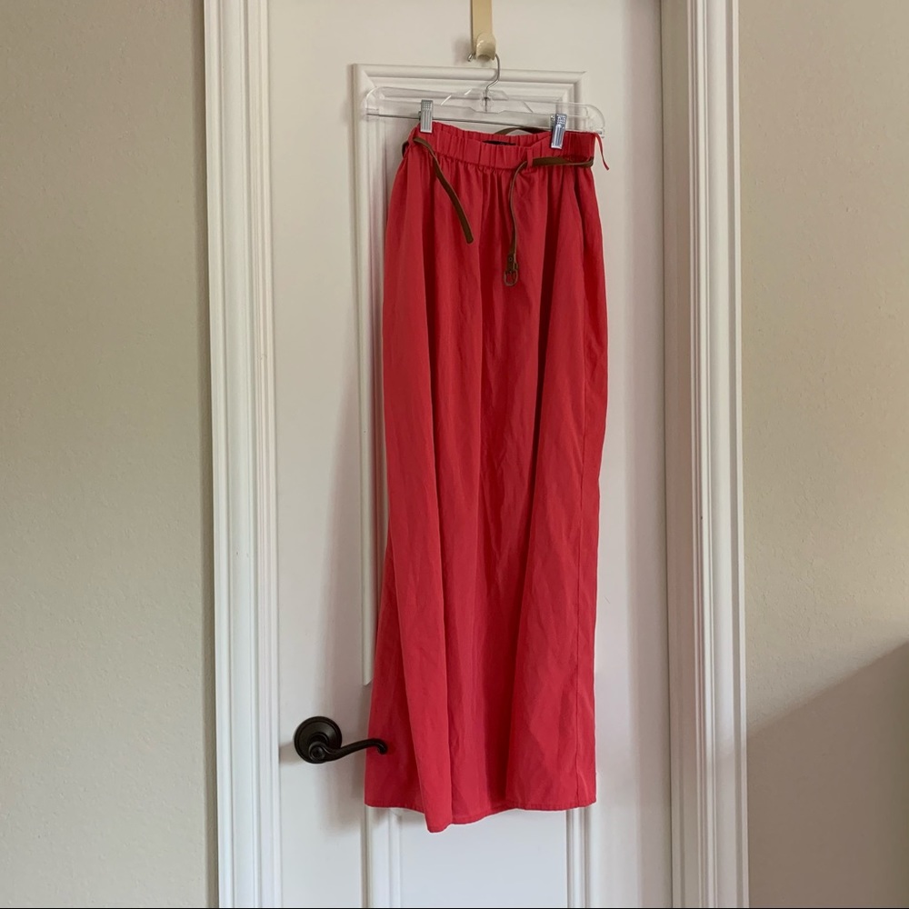 Hot pink maxi skirt